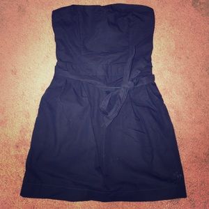 Navy blue Abercrombie and Fitch strapless dress